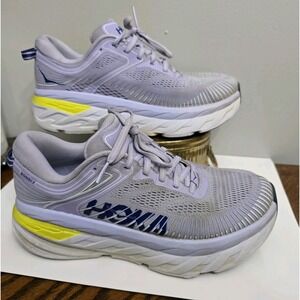 Hoka One One Bondi 7 Purple Clematis Blue Sneakers Shoes Women Size 7 No Insoles